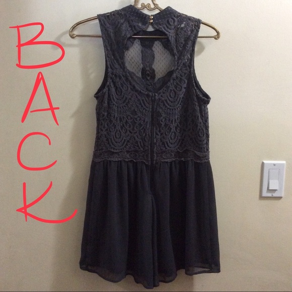 Xhilaration black lace romper - Picture 4 of 11